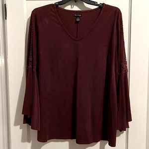 Long sleeve crimson top. New directions size 2X